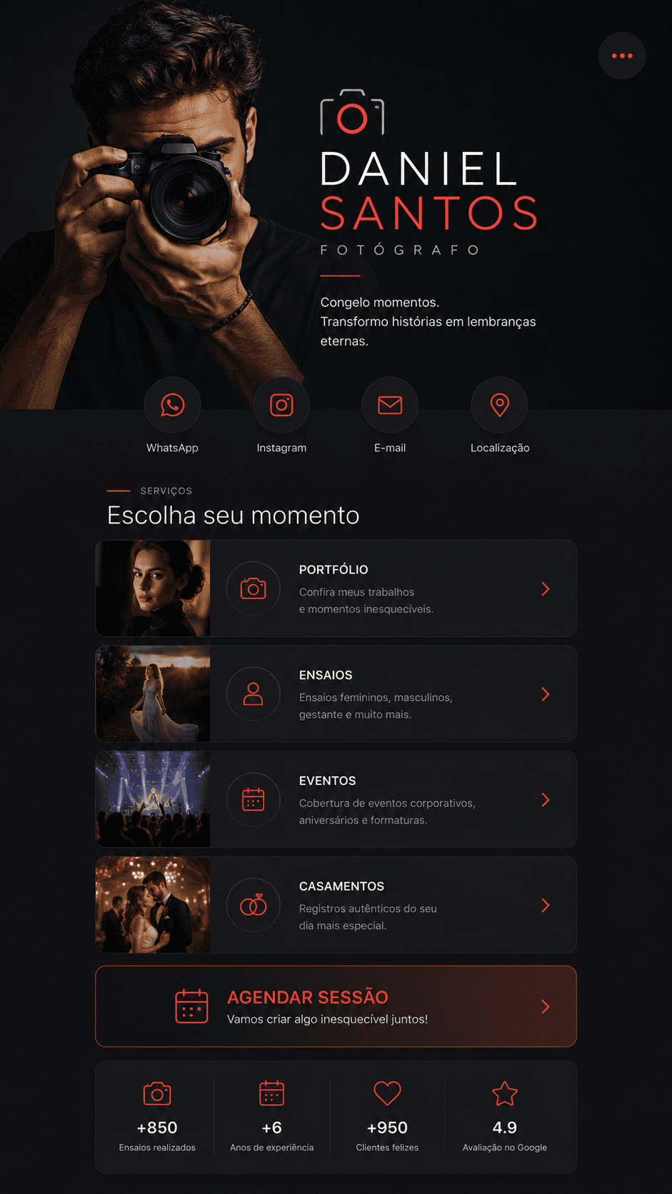 Exemplo de página Lottou